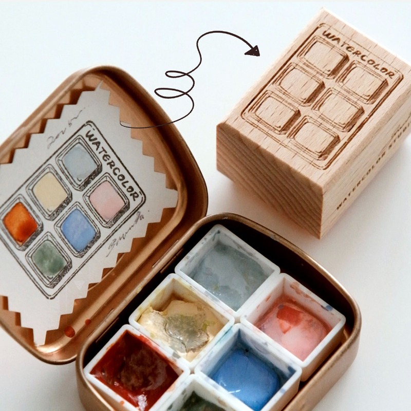 6 Grid Watercolor Color Card W - Tools Qa ulasan dan harga